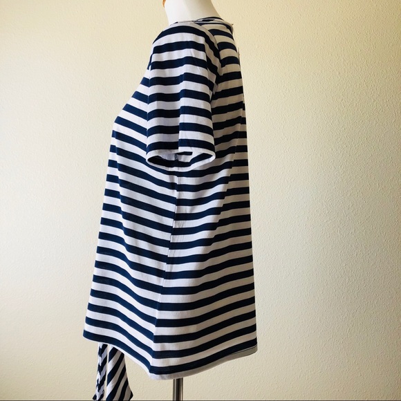 MICHAEl Michael Kors Navy Stripe Front-Tie Top - Picture 5 of 8